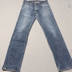 Levi's 505 Jeans Men's Faded Distressed Denim Mid Rise Classic Straight - 32x32